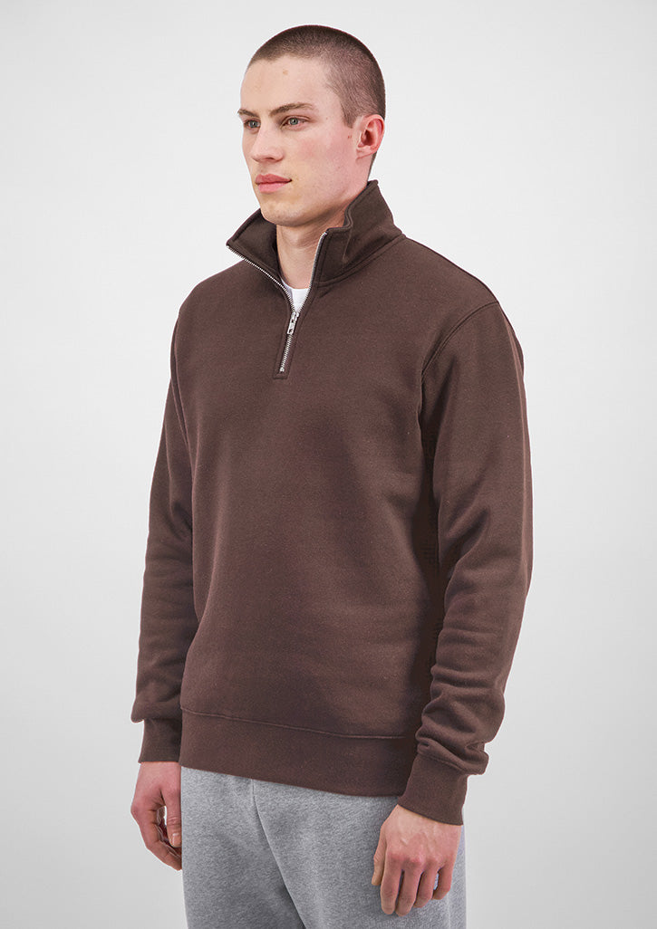 Everyday Mens 1/4 Zip - Espresso back