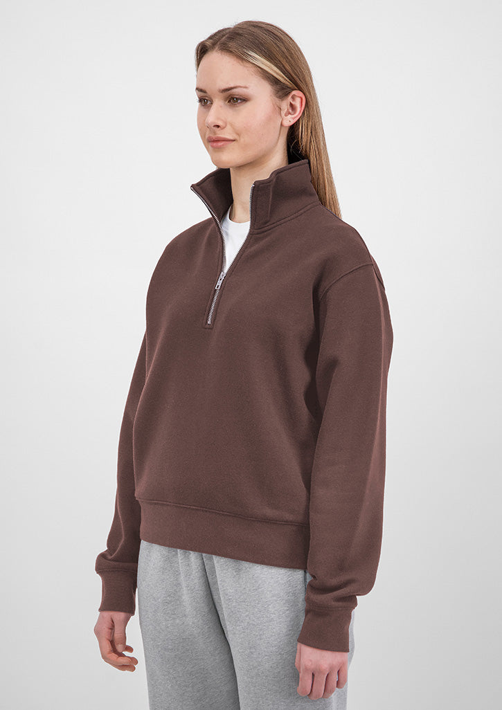 Everyday Womens 1/4 Zip - Espresso back