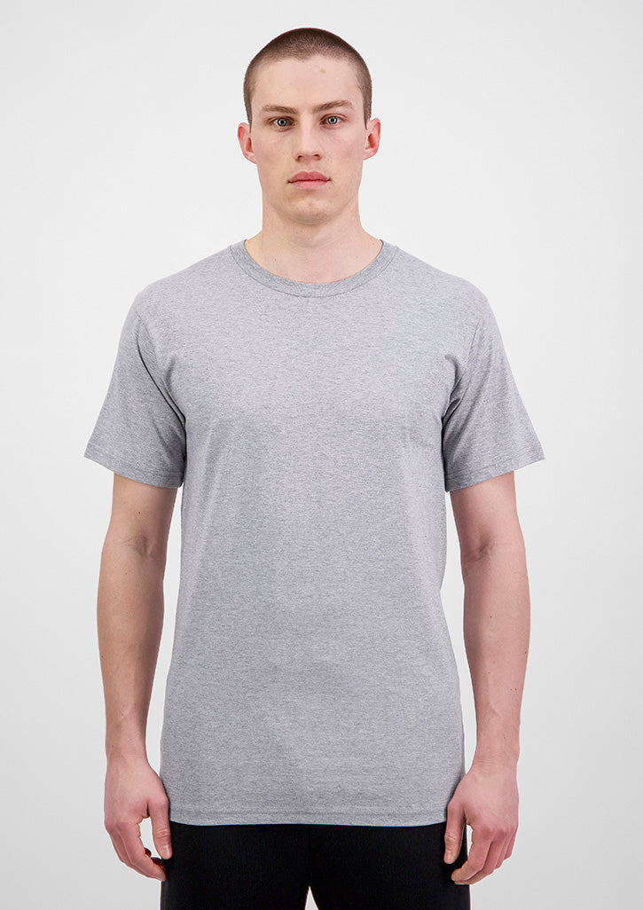 Basis Mens Short Sleeve Tee - Grey Marle
