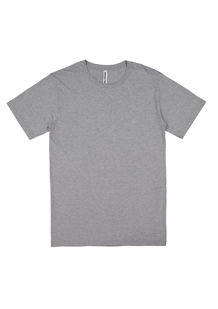 Basis Mens Short Sleeve Tee - Grey Marle back