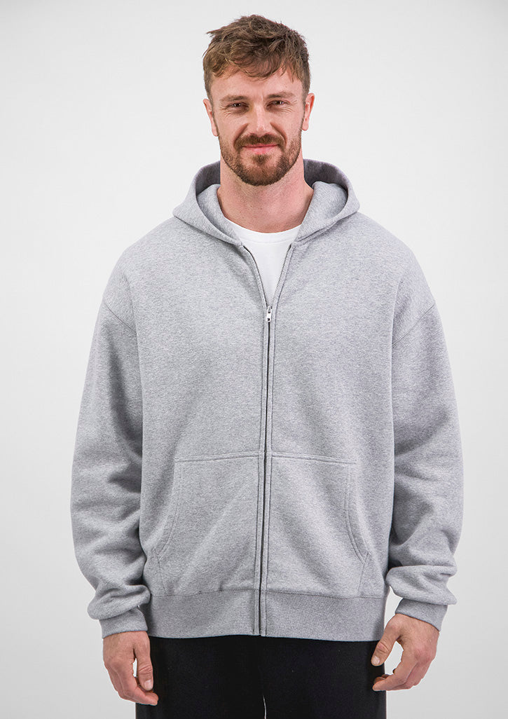Everyday Mens Zip Hoodie - Grey Marle