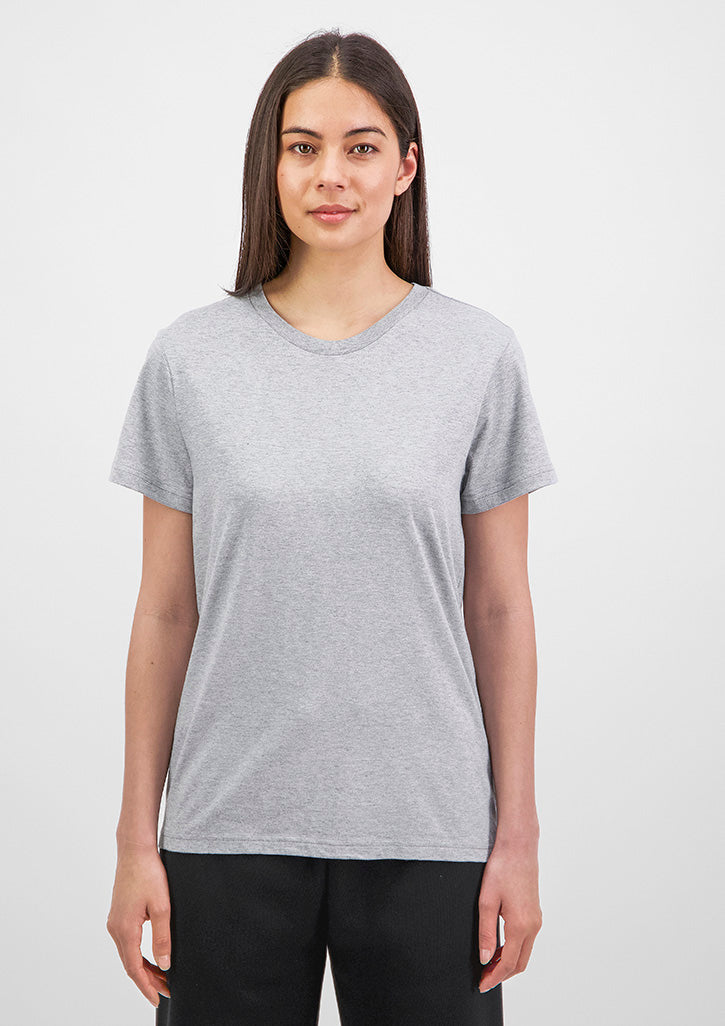 Basis Womens Short Sleeve Tee - Grey Marle