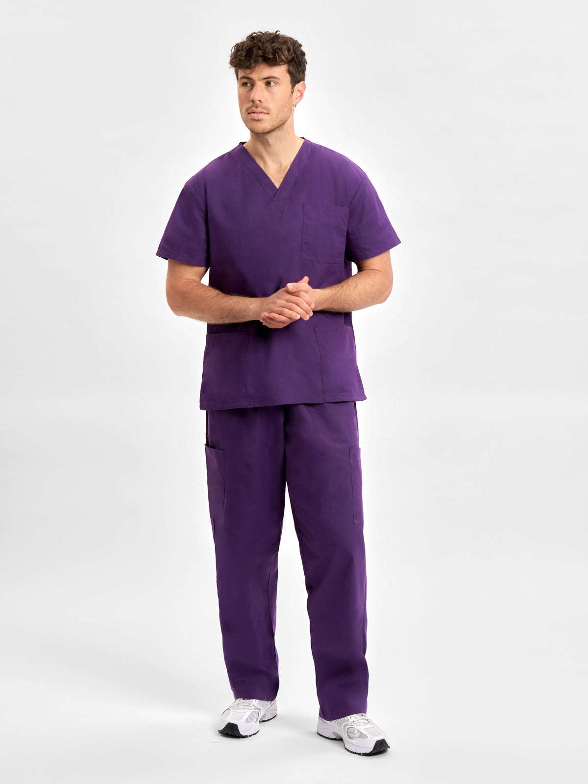 Classic Unisex Scrub Top - Purple back