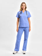 Classic Womens Scrub Pant - Mid Blue