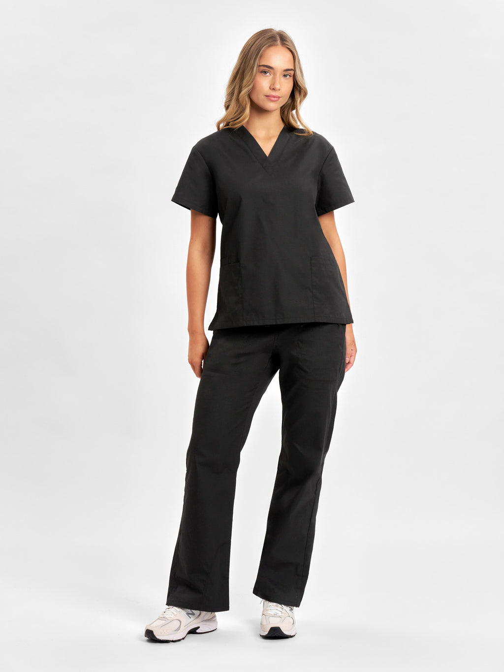 Classic Womens Scrub Top - Black back