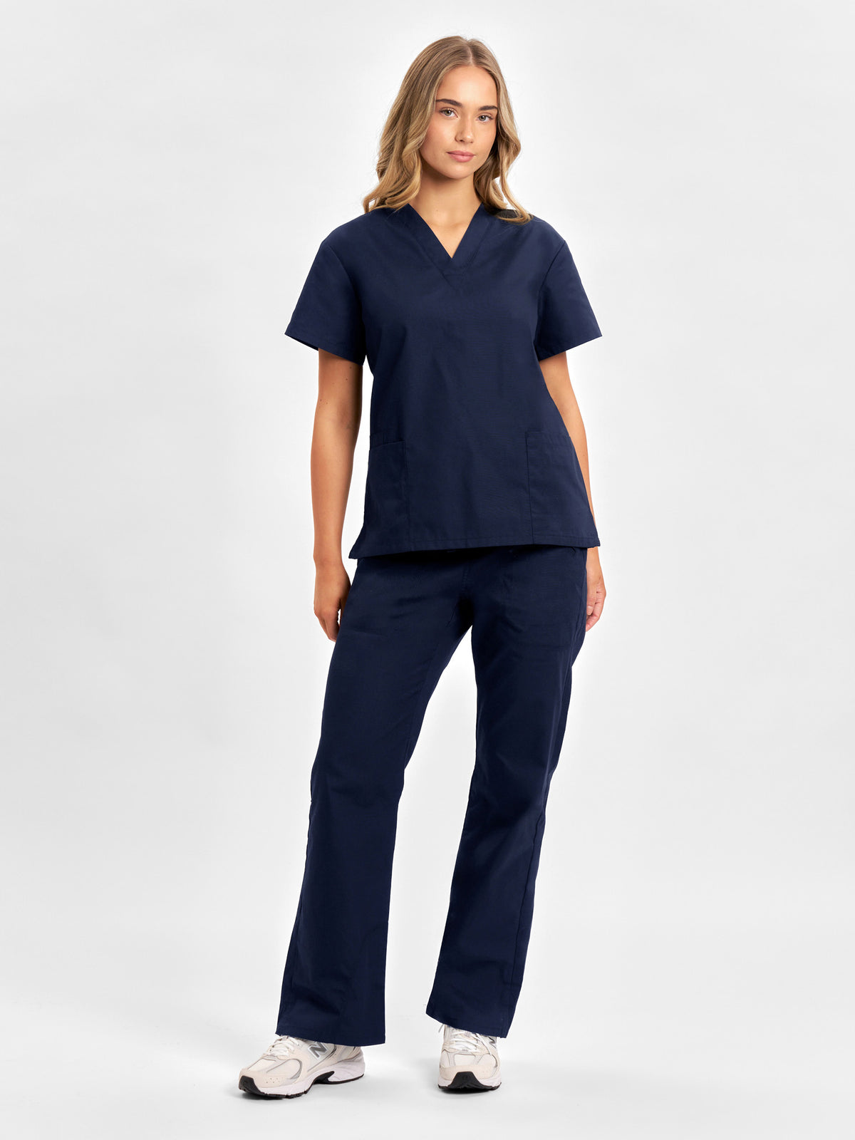 Classic Womens Scrub Top - Navy back