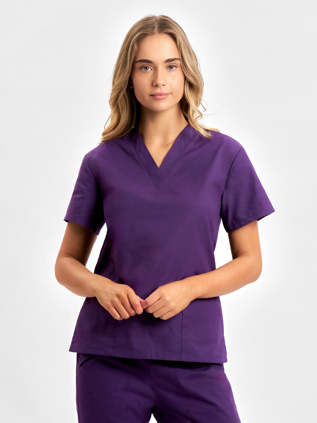 Classic Womens Scrub Top - Purple