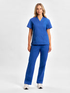 Classic Womens Scrub Top - Royal back