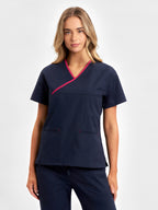 Classic Womens Contrast Scrub Top