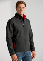 Mens Geneva Jacket - CAFEWEAR NZ - Black/Red / S