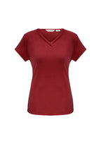 Womens Lana Short Sleeve Top - CAFEWEAR NZ - Cherry / 6