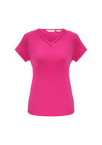 Womens Lana Short Sleeve Top - CAFEWEAR NZ - Fuchsia / 6
