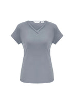 Womens Lana Short Sleeve Top - CAFEWEAR NZ - Silver / 6