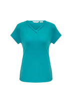Womens Lana Short Sleeve Top - CAFEWEAR NZ - Turquoise / 6