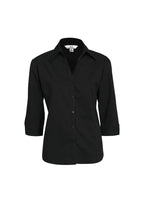 Womens Metro 3/4 Sleeve Shirt - Black
