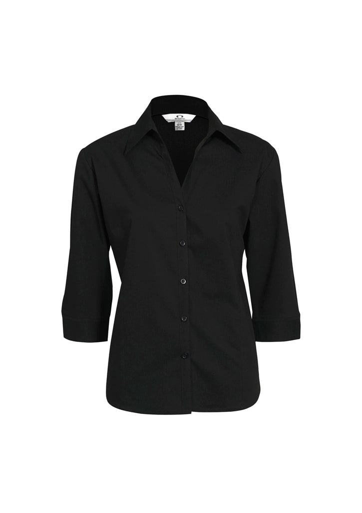 Womens Metro 3/4 Sleeve Shirt - Black