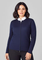 Womens 2-Way Zip Cardigan - CAFEWEAR NZ - Navy / S