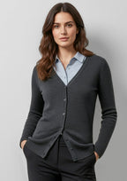 Womens Milano Cardigan - CAFEWEAR NZ - Charcoal / XS