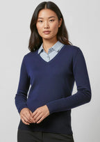 Womens Milano Pullover - CAFEWEAR NZ - Navy / XS