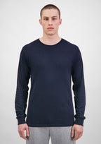 Basis Mens Long Sleeve Tee - Navy