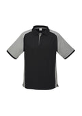 Mens Nitro Short Sleeve Polo - Black/Grey/White