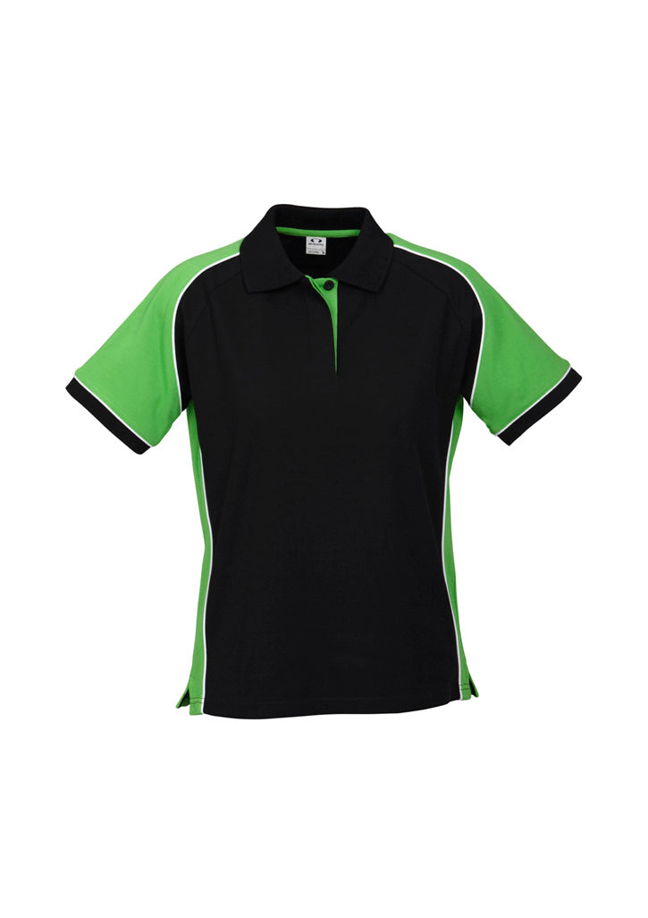 Womens Nitro Short Sleeve Polo - Black/Green/White