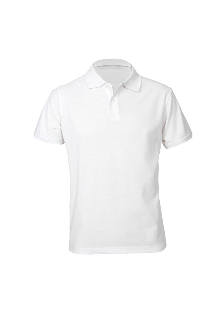 Mens Neon Short Sleeve Polo - White