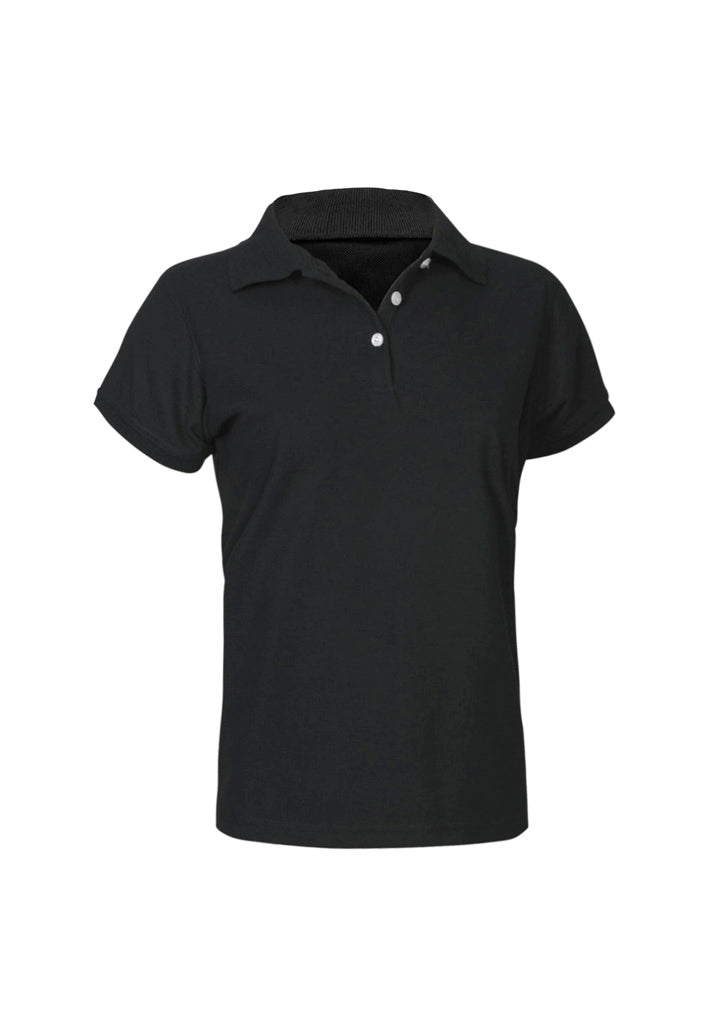 Womens Neon Short Sleeve Polo - Black