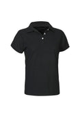 Womens Neon Short Sleeve Polo - Black