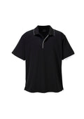 Mens Elite Short Sleeve Polo - Black/White