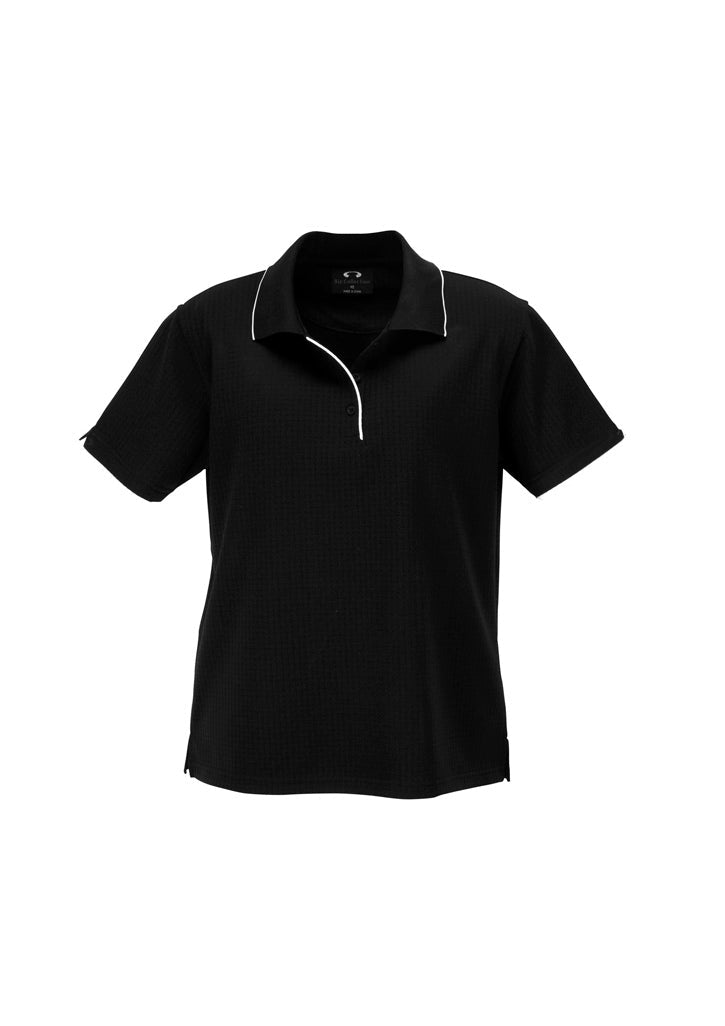 Womens Elite Short Sleeve Polo - Black/White