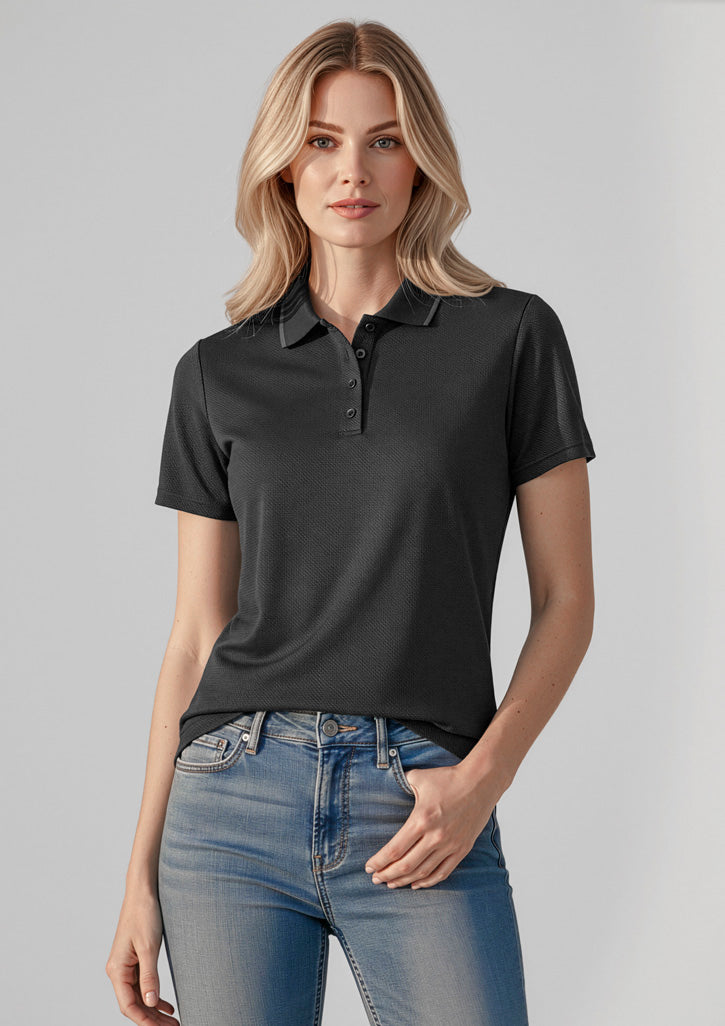 Womens Echo Short Sleeve Polo - Black Graphite