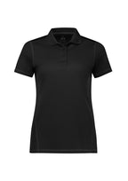 Womens Dart Short Sleeve Polo - Black/Black