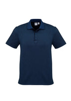 Mens Shadow Short Sleeve Polo - Carbon Blue