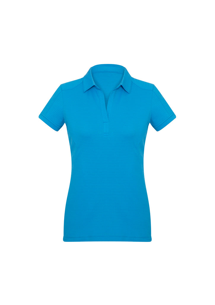 Womens Profile Short Sleeve Polo - Cyan