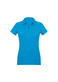 Womens Profile Short Sleeve Polo - Cyan