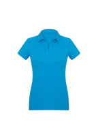 Womens Profile Short Sleeve Polo - Cyan