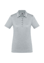 Womens Aero Short Sleeve Polo - Silver
