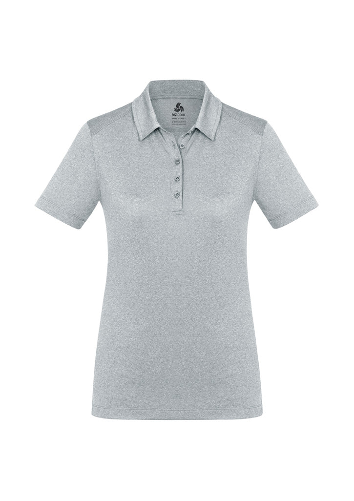Womens Aero Short Sleeve Polo - Silver