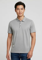 Mens Aero Short Sleeve Polo - Silver