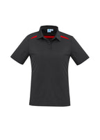 Womens Sonar Short Sleeve Polo - Black/Red