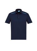 Mens Sonar Short Sleeve Polo - Navy/Sky
