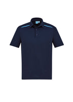 Mens Sonar Short Sleeve Polo - Navy/Sky
