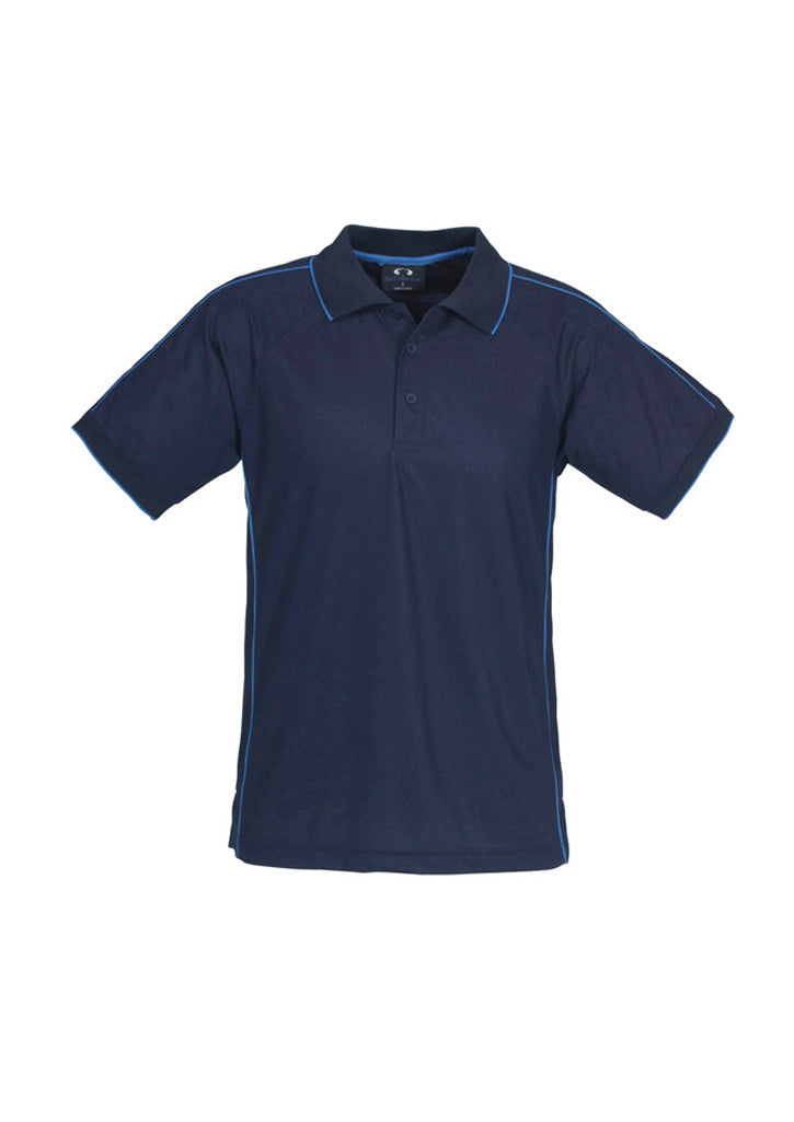 Mens Resort Short Sleeve Polo - Navy/Mid Blue