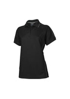 Womens Resort Short Sleeve Polo - Black/Charcoal