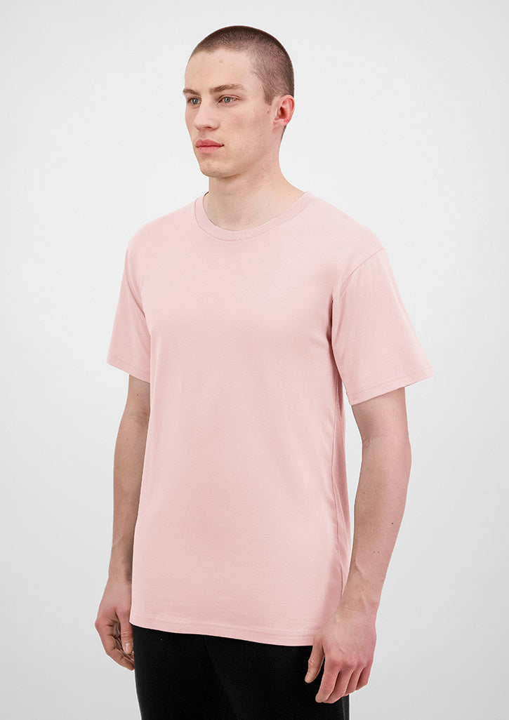 Basis Mens Short Sleeve Tee - Pink back