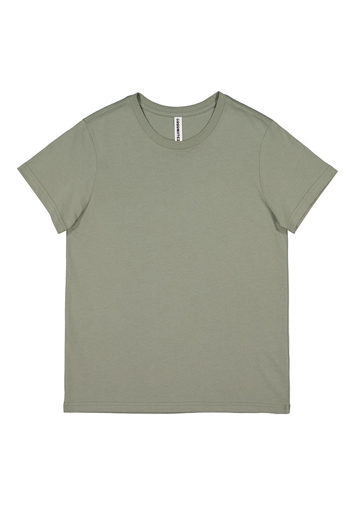 Basis Womens Short Sleeve Tee - Pistachio back