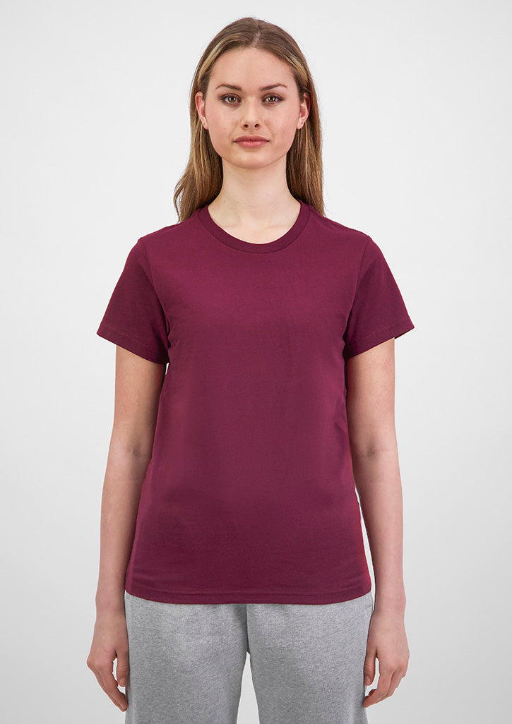 Basis Womens Short Sleeve Tee - Plum