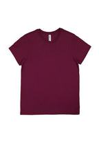 Basis Womens Short Sleeve Tee - Plum back