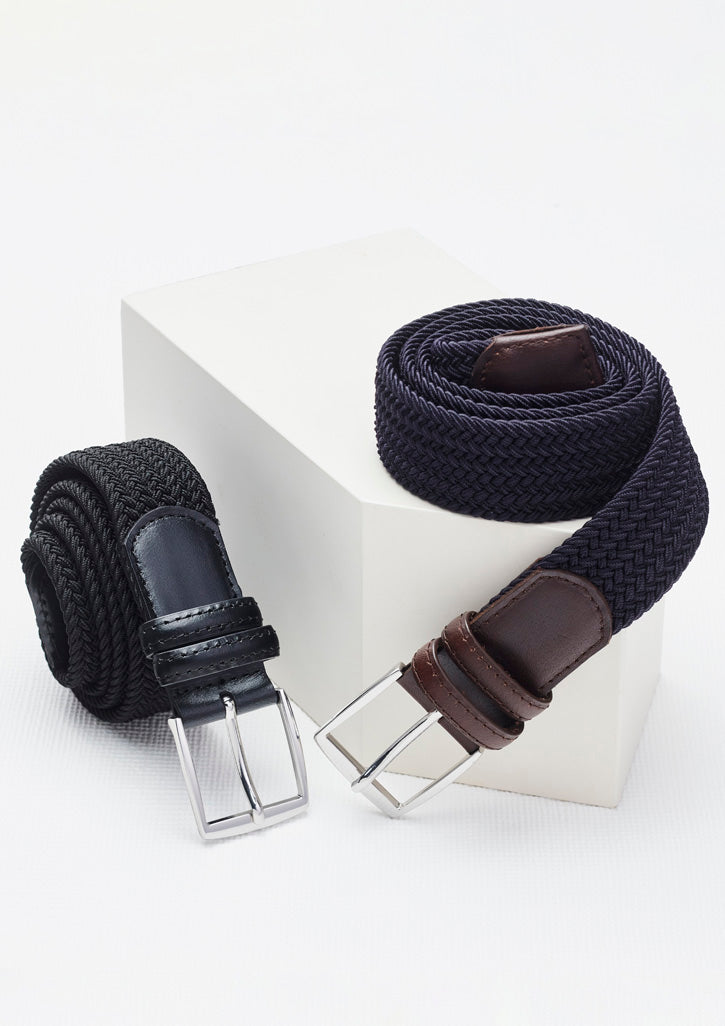 Casual Unisex Belt - Navy/Brown